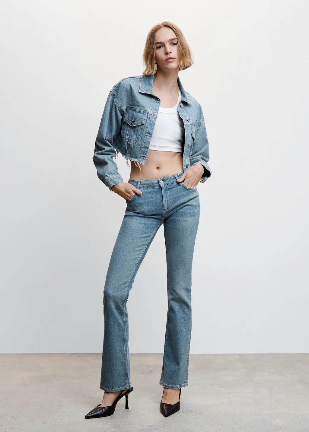Jeans flare vita bassa