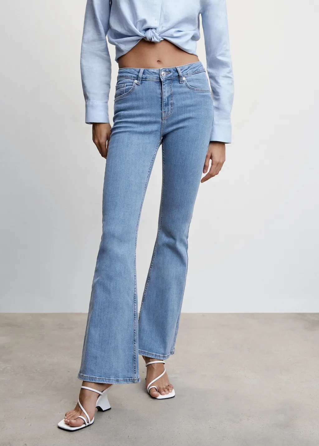 Jeans flare vita media