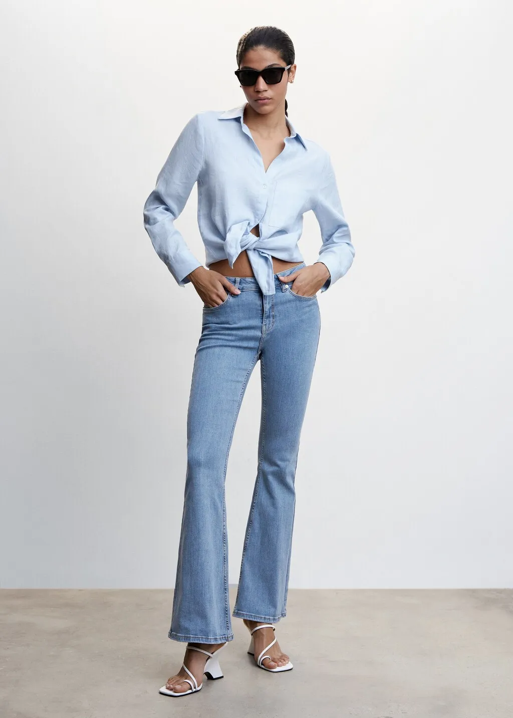Jeans flare vita media