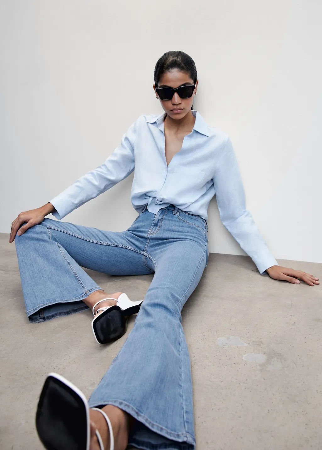 Jeans flare vita media