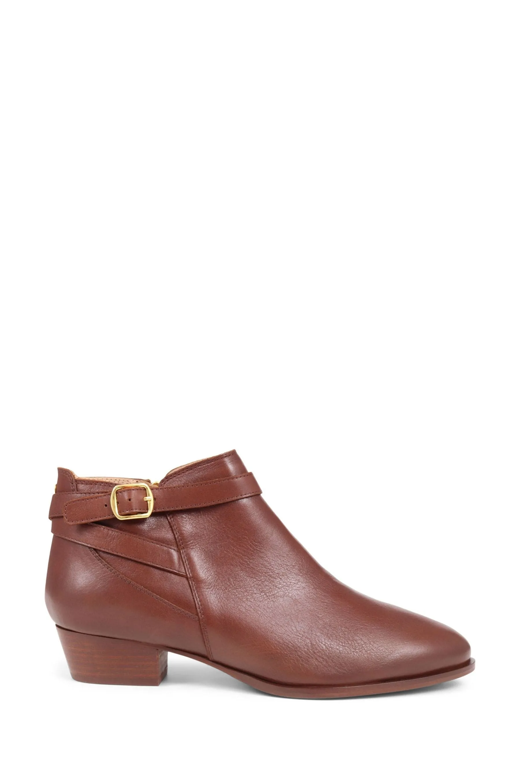 Jones Bootmaker Cream - Stivali alla caviglia in pelle con tacco e motivo fairlop
