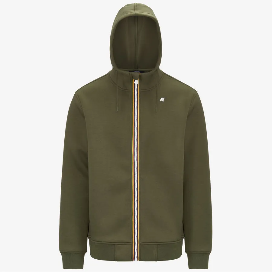 K-WAY Uomo Felpa Rainer Spacer Verde Cipresso