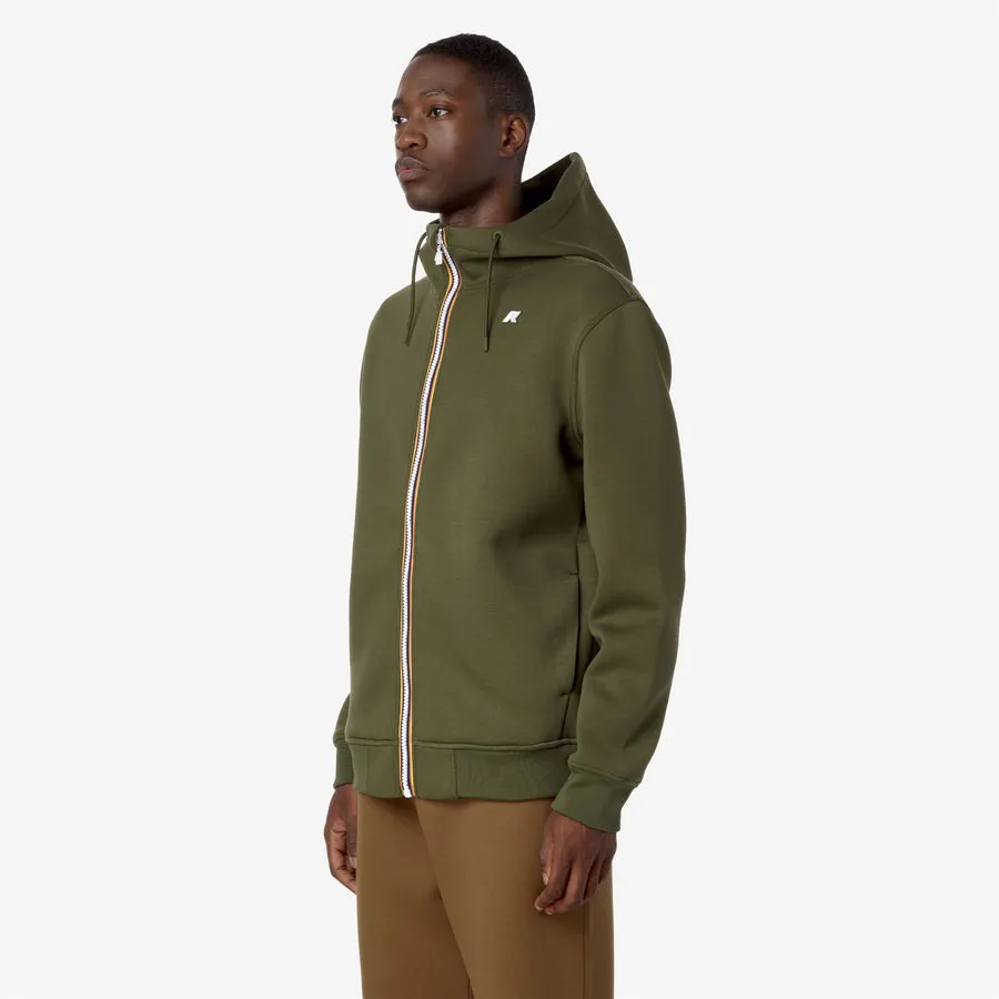 K-WAY Uomo Felpa Rainer Spacer Verde Cipresso