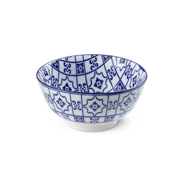 Kaleidos Linea COIMBRA - set 6 coppette cm 13 x H 6,5, bianco/blu