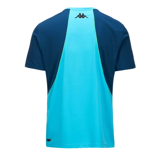 Kappa men's short sleeve t-shirt Kombat Padel Fagus 341M6KW A02 turquoise