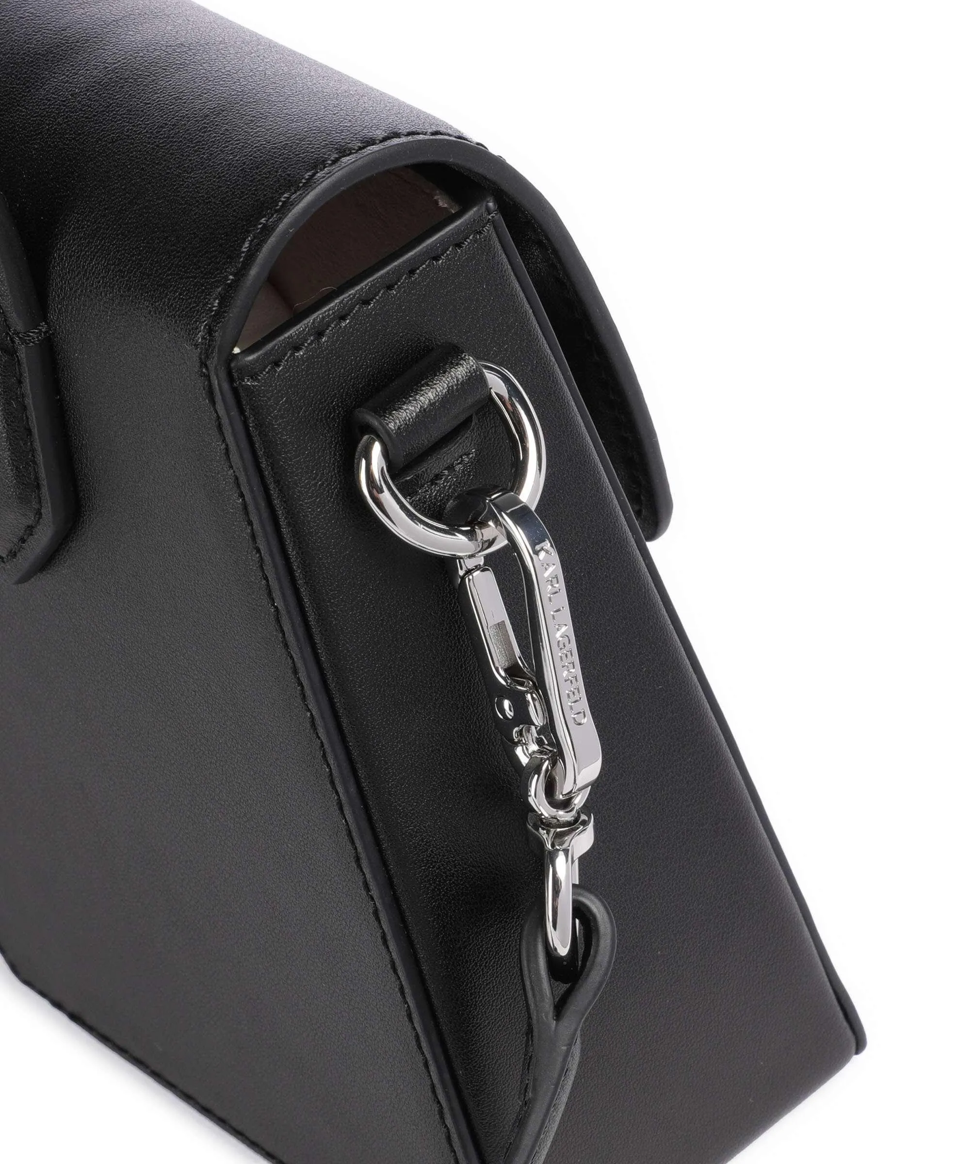  Karl Lagerfeld Ikon K Borsa a tracolla pelle di vacchetta finemente grana nero  