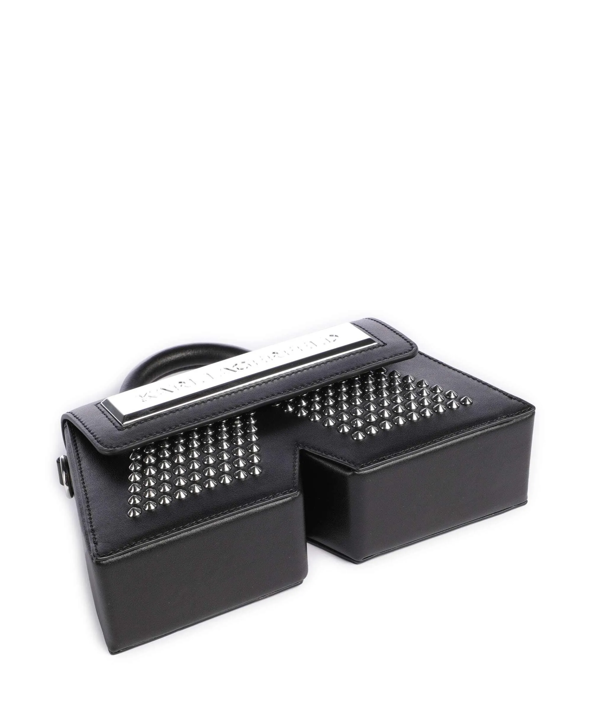  Karl Lagerfeld Ikon K Borsa a tracolla pelle di vacchetta finemente grana nero  