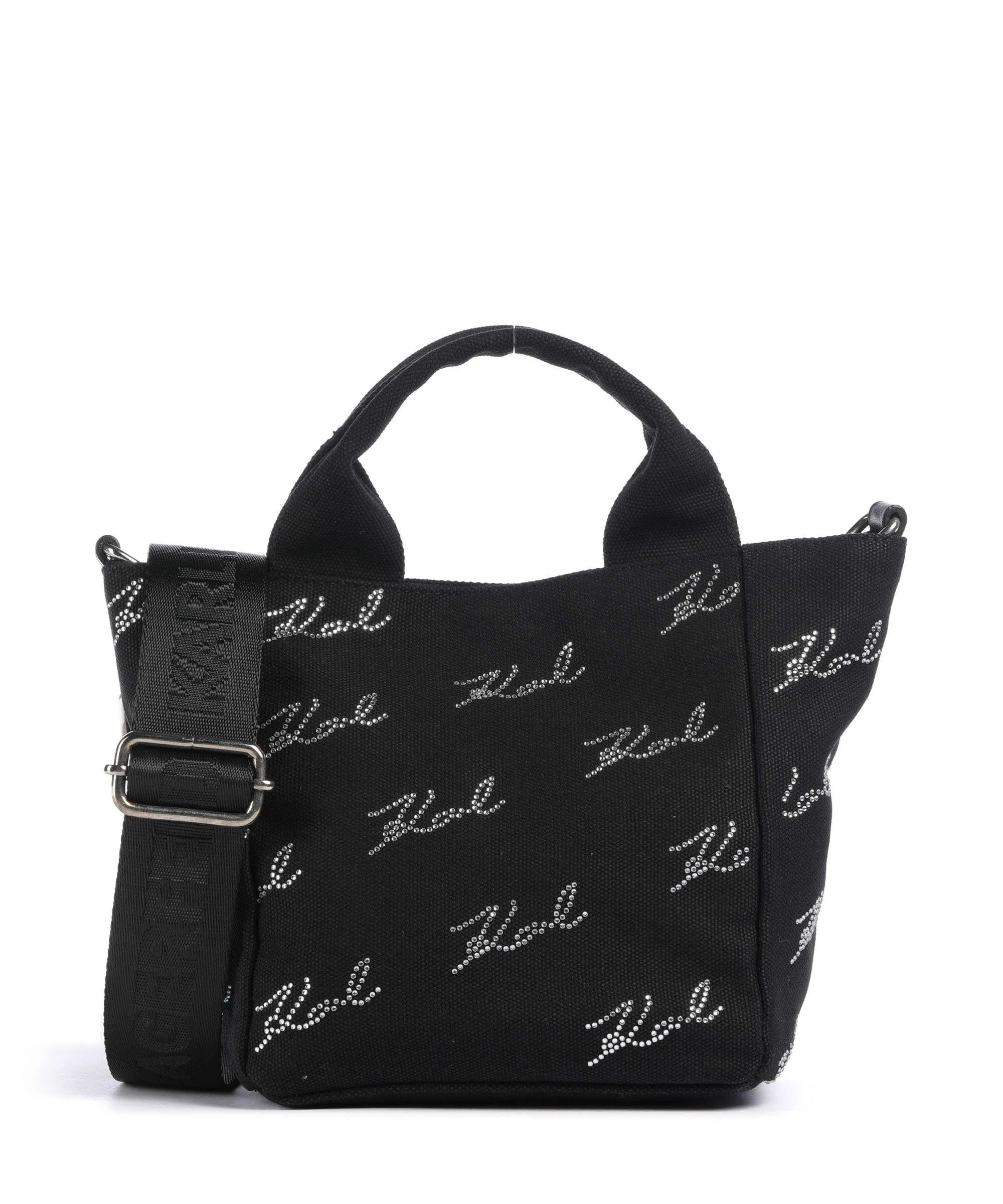  Karl Lagerfeld K/Signature Small Borsa a tracolla cotone nero  