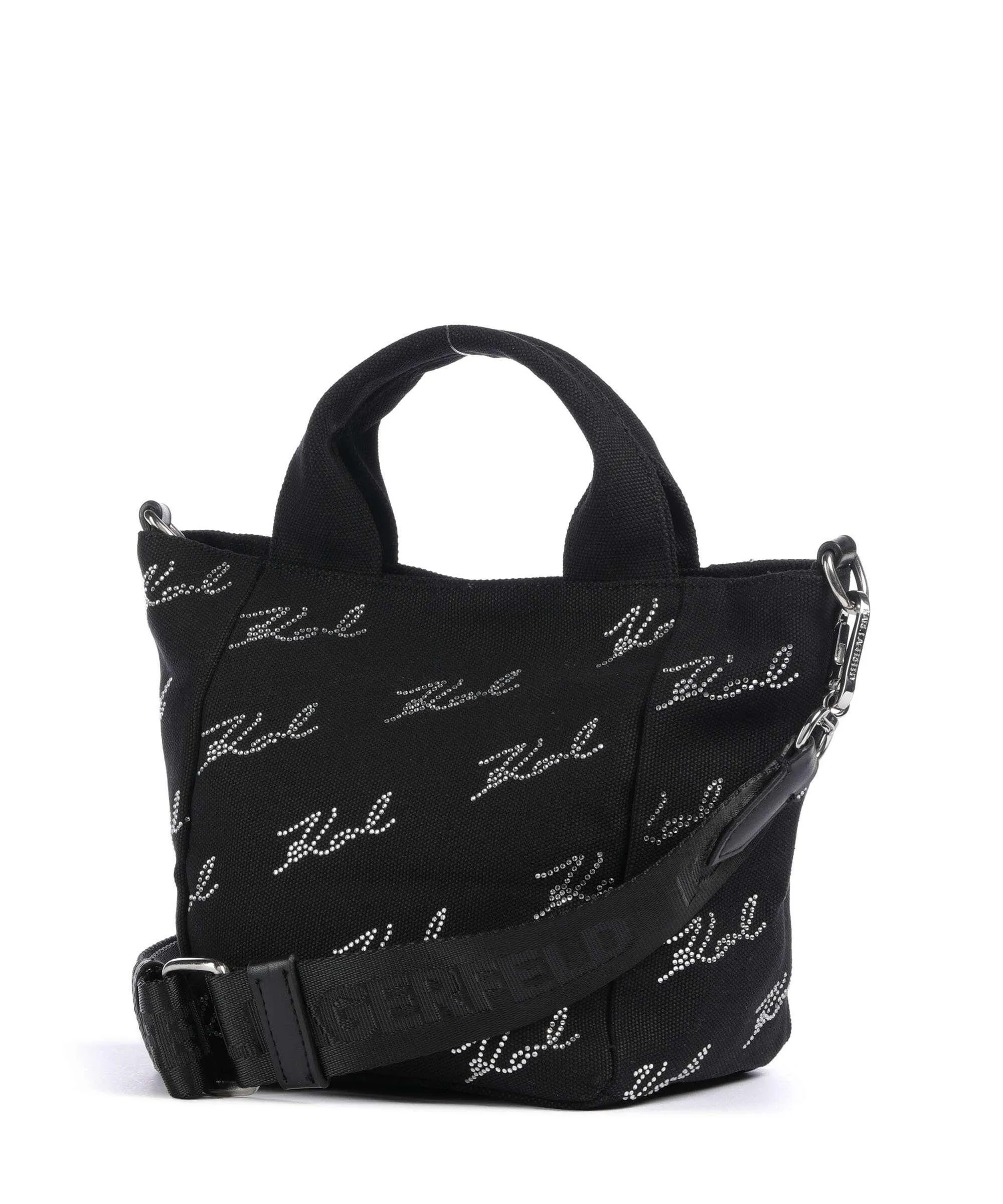  Karl Lagerfeld K/Signature Small Borsa a tracolla cotone nero  