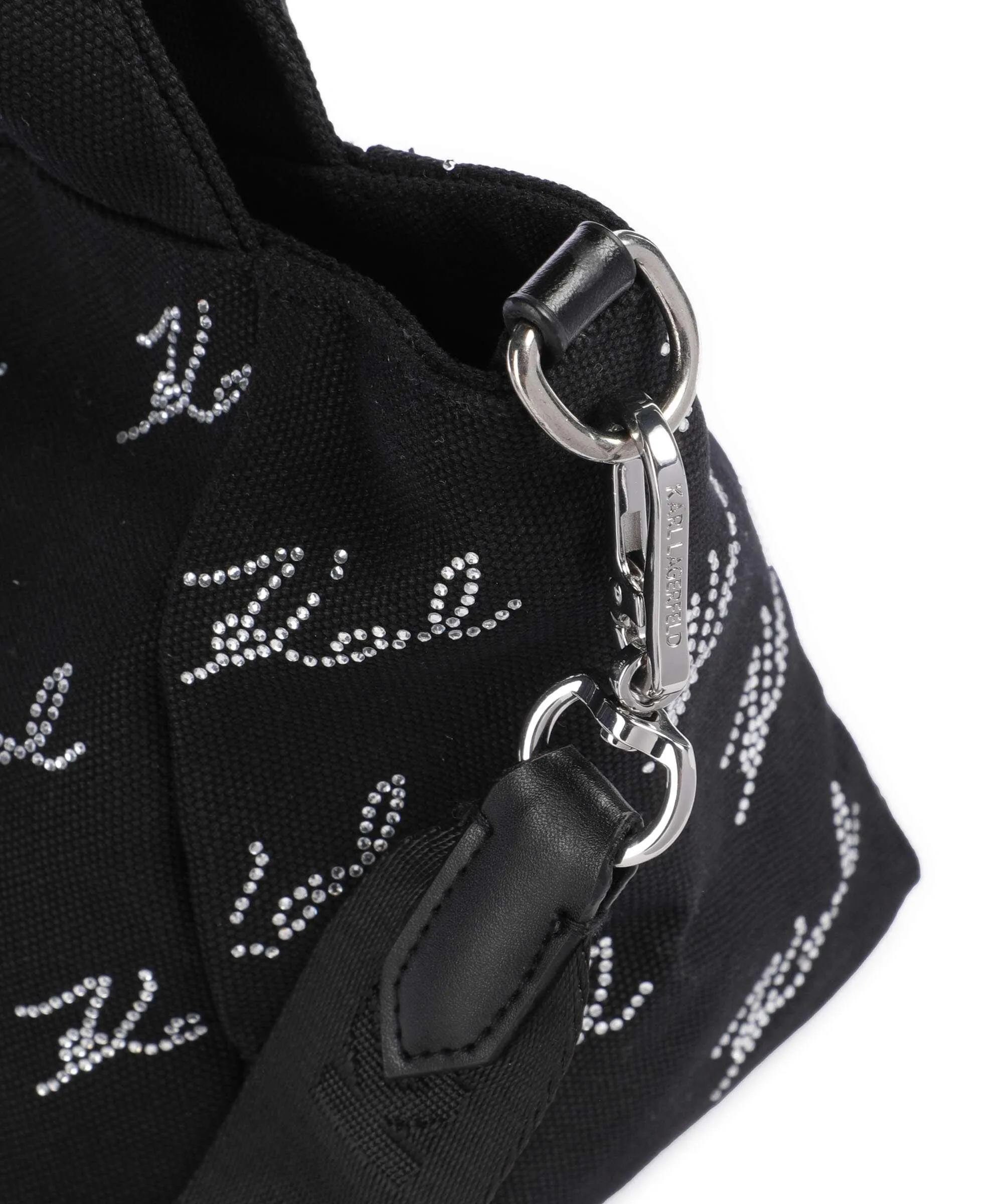 Karl Lagerfeld K/Signature Small Borsa a tracolla cotone nero  