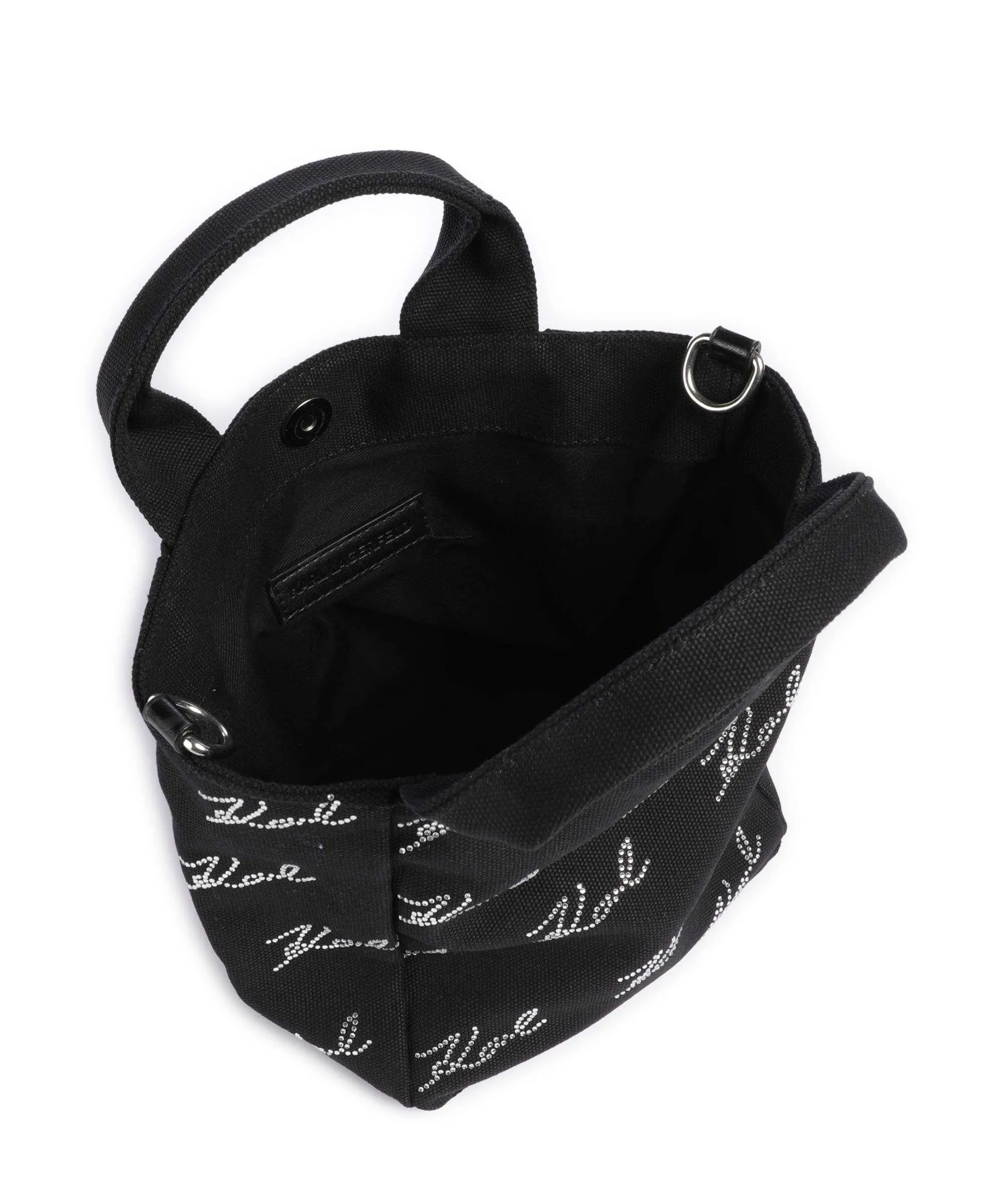  Karl Lagerfeld K/Signature Small Borsa a tracolla cotone nero  