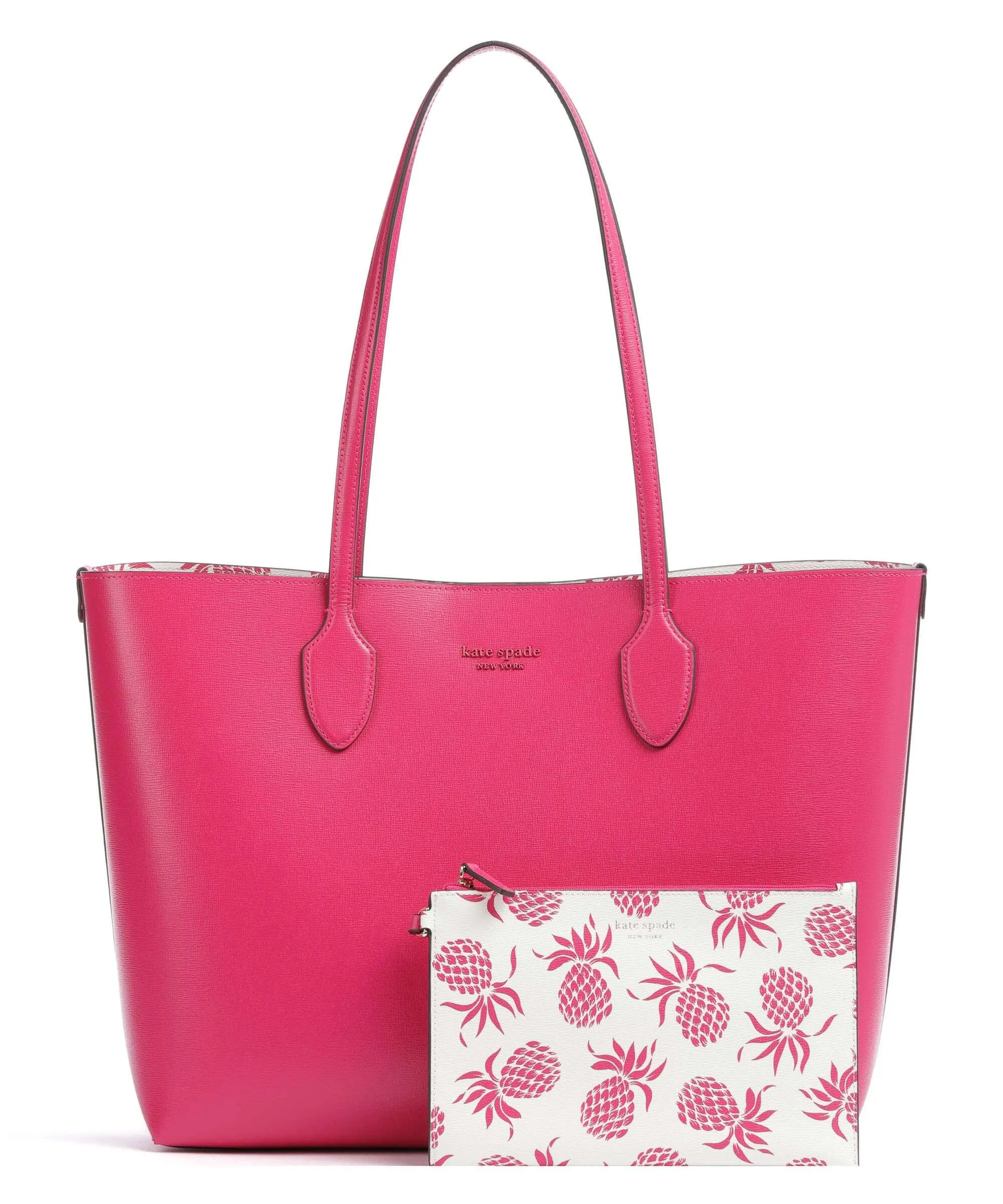  Kate Spade New York Bleecker Borsa shopper pelle di vacchetta saffiano pink  