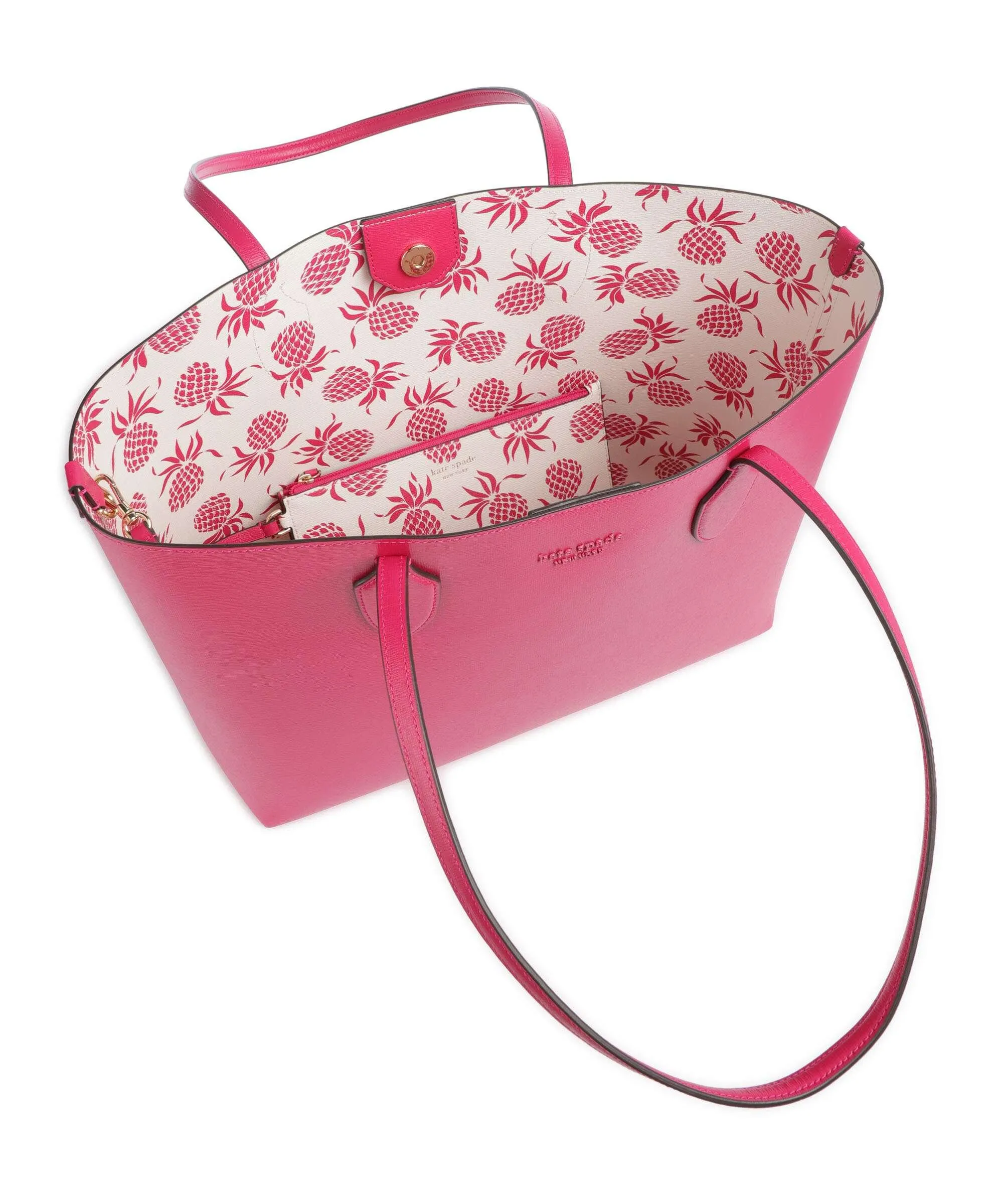  Kate Spade New York Bleecker Borsa shopper pelle di vacchetta saffiano pink  