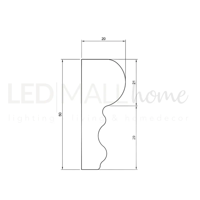 Kit Boiserie LEDMall Home Pronto da Montare con Bordi Pretagliati mod. LOSANGELES