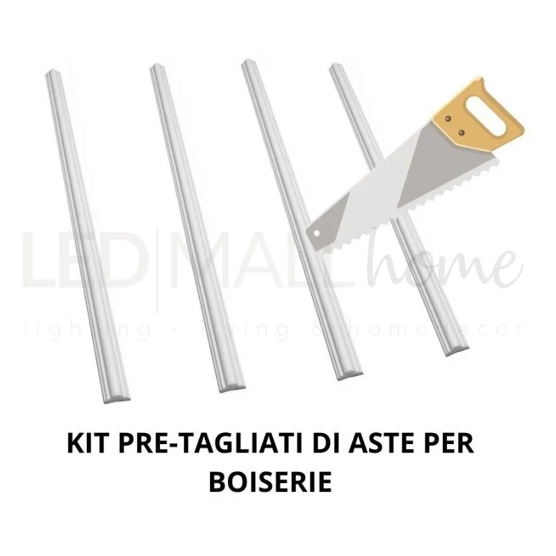Kit Boiserie LEDMall Home Pronto da Montare con Bordi Pretagliati mod. LOSANGELES