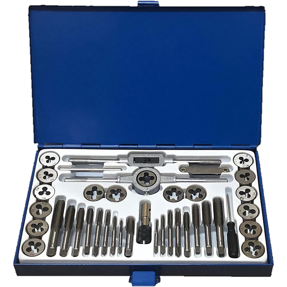 KIT FILIERA 40pz PROFESSIONALE PER FILETTATURA MASCHI E FEMMINE 