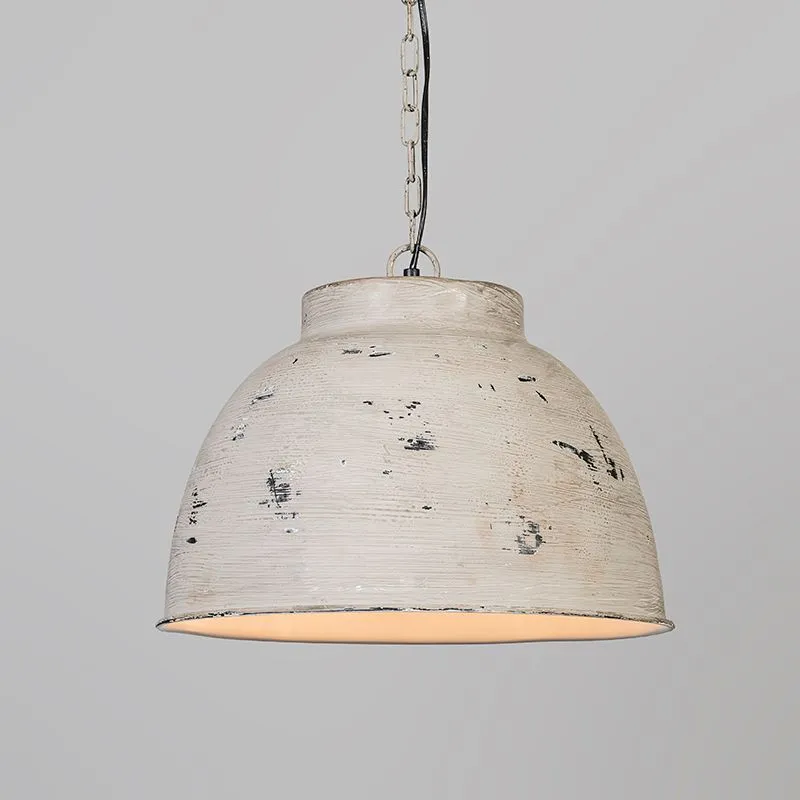 Lampada a sospensione 'Vintage L' industriale grigia/metallo - adatta per LED / interna