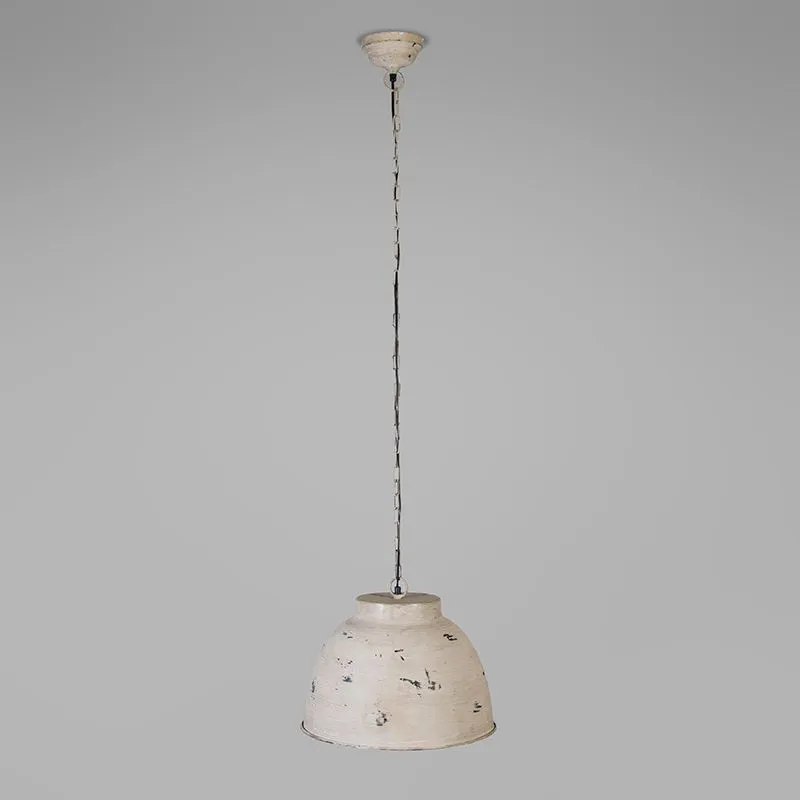 Lampada a sospensione 'Vintage L' industriale grigia/metallo - adatta per LED / interna