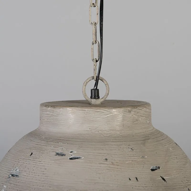 Lampada a sospensione 'Vintage L' industriale grigia/metallo - adatta per LED / interna