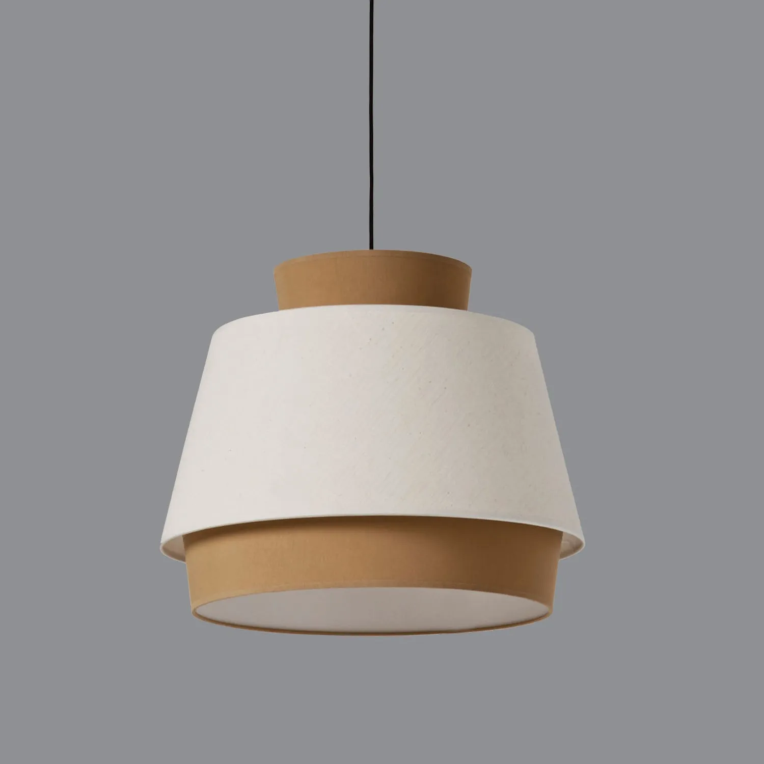 Lampada a Sospensione Aspen Paralume Lino Sabbia Ø45 cm ACB