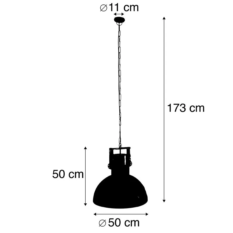 Lampada a sospensione industriale bianca con legno di mango - Manghi