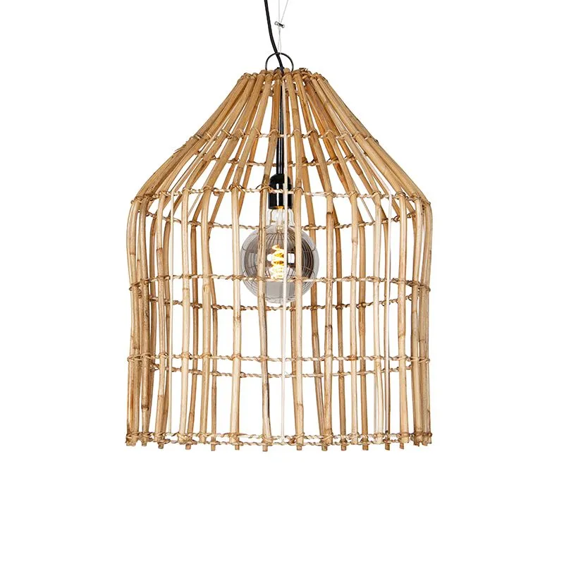 Lampada a sospensione rurale in bambù 57 cm - Canna
