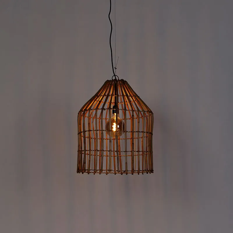 Lampada a sospensione rurale in bambù 57 cm - Canna