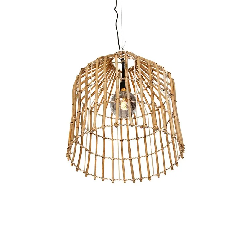 Lampada a sospensione rurale in bambù 57 cm - Canna