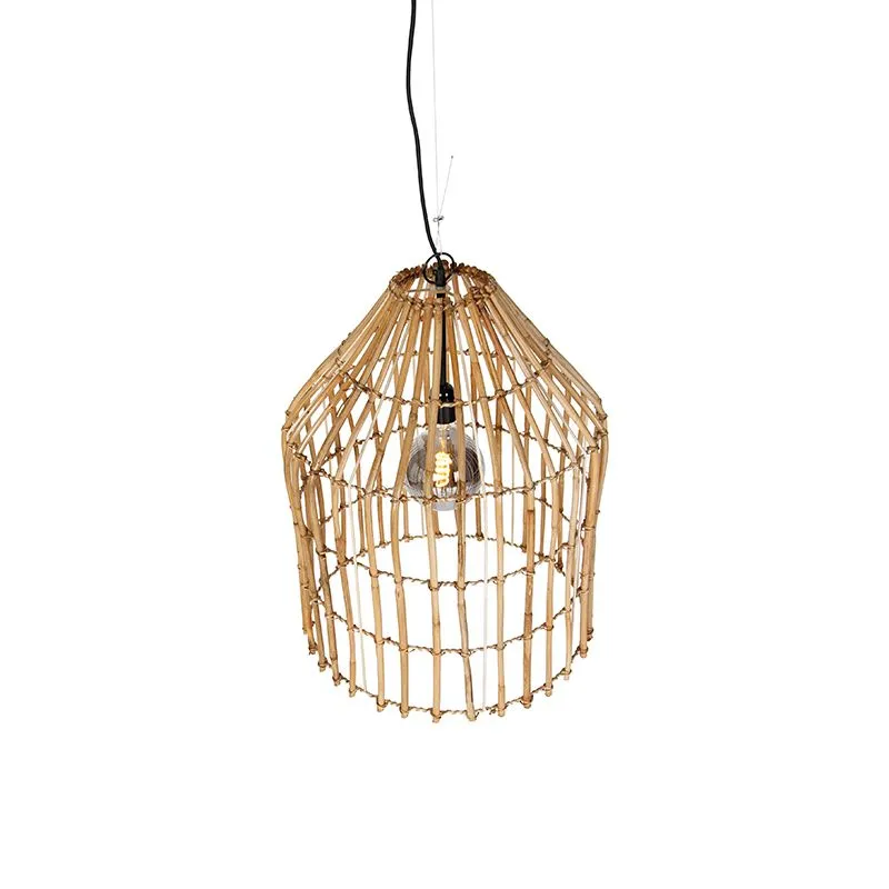 Lampada a sospensione rurale in bambù 57 cm - Canna