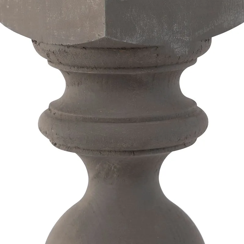 Lampada da tavolo country grigia con paralume beige 35 cm - Rik S