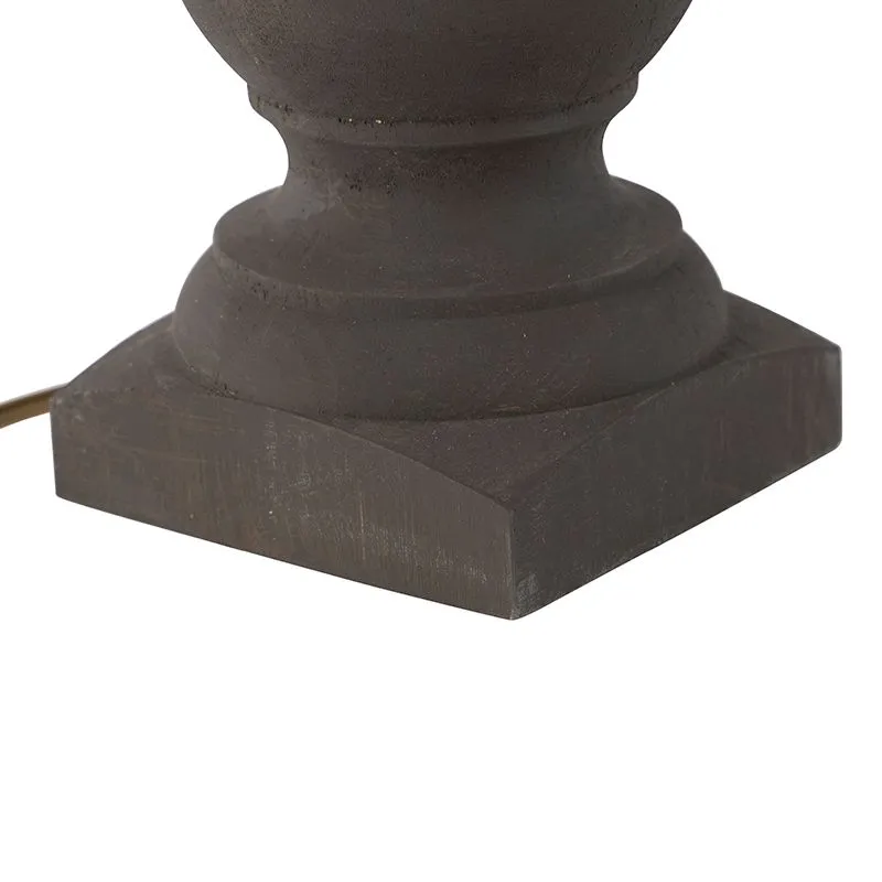 Lampada da tavolo country grigia con paralume beige 35 cm - Rik S