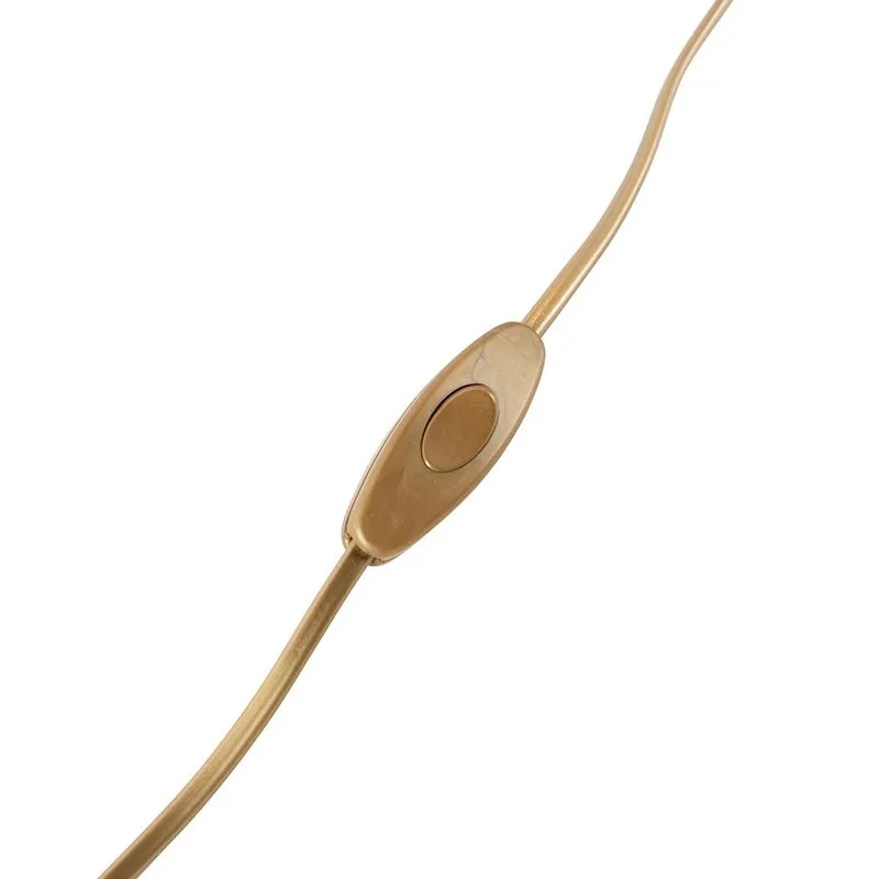 Lampada da tavolo country grigia con paralume beige 35 cm - Rik S