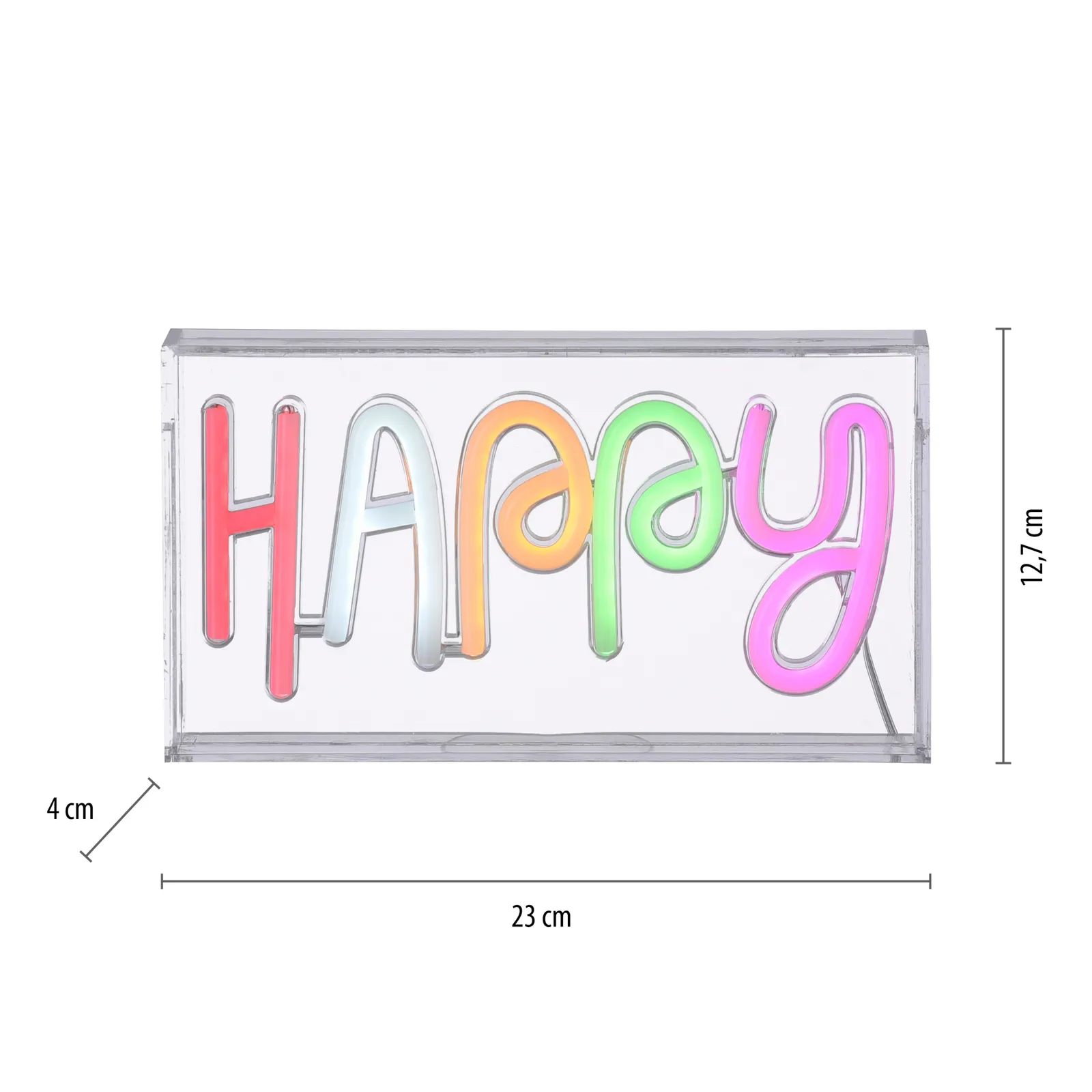 Lampada LED da tavolo Neon Happy, USB