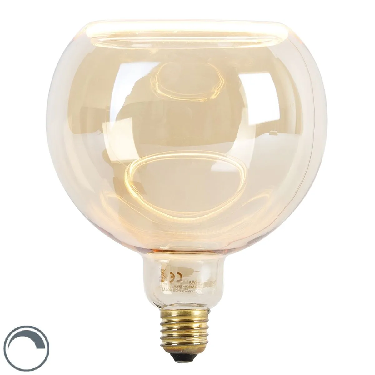 Lampada LED E27 dimmerabile G150 goldline 6W 330 lm 1900K