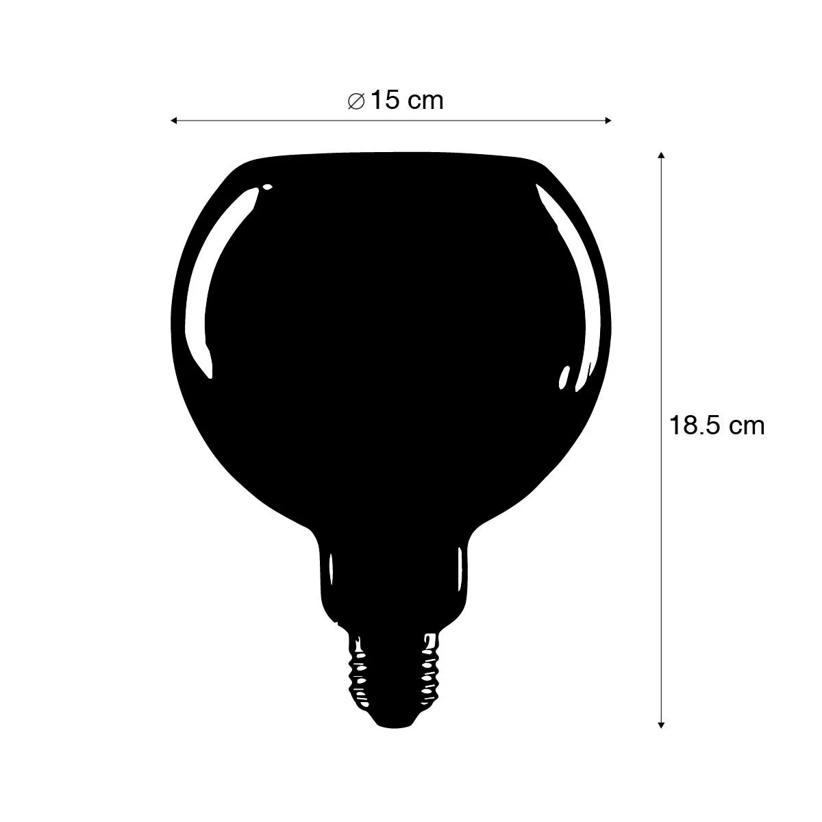 Lampada LED E27 dimmerabile G150 goldline 6W 330 lm 1900K