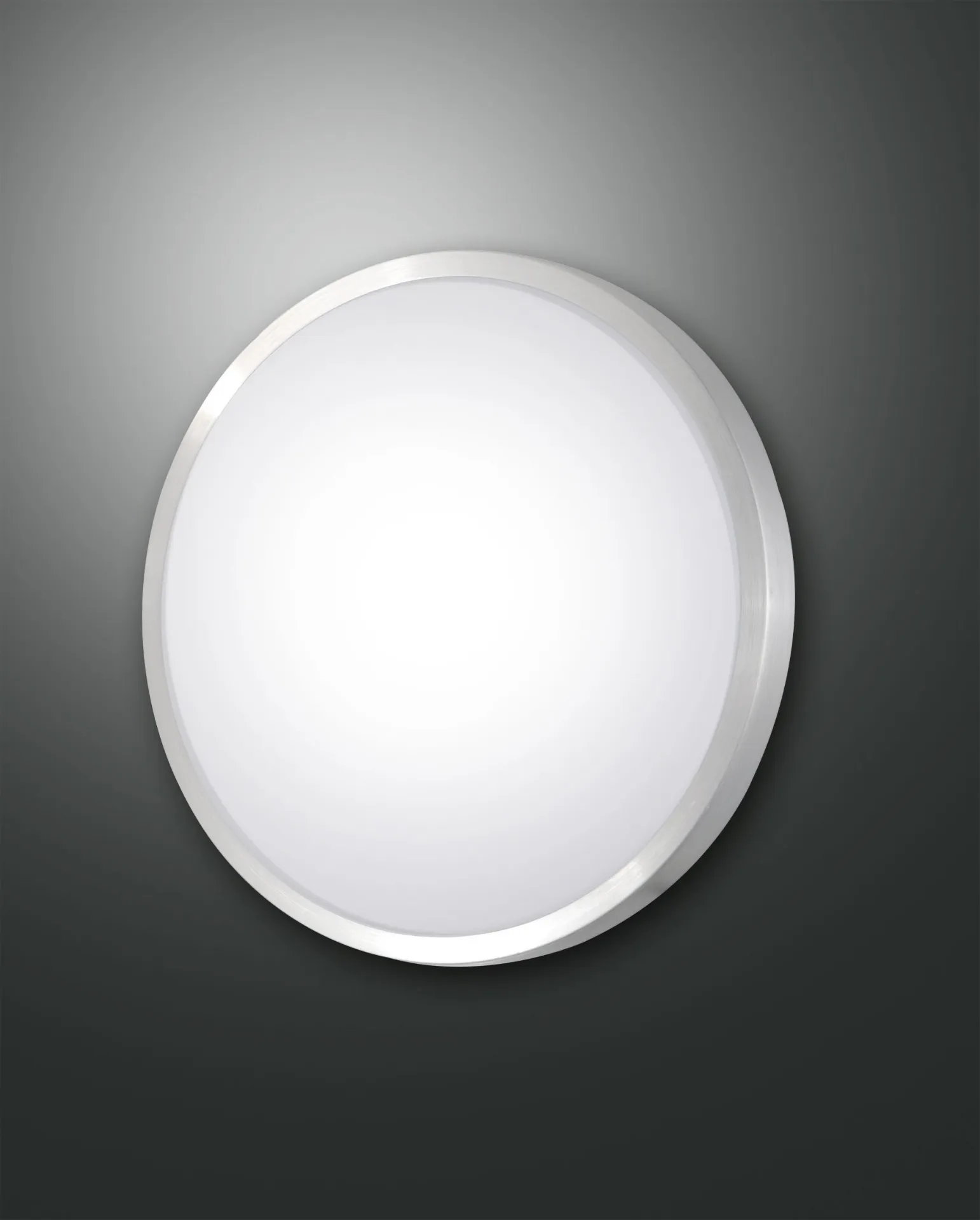 Lampada Rotonda da Soffitto Ø30 cm Kelty Alluminio 1xE27 Fabas
