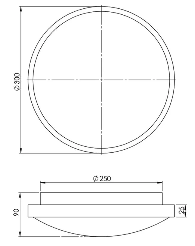 Lampada Rotonda da Soffitto Ø30 cm Kelty Alluminio 1xE27 Fabas