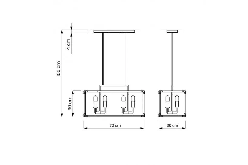 Lampadario a sospensione di metallo in colore nero con ottone WALDORF W8