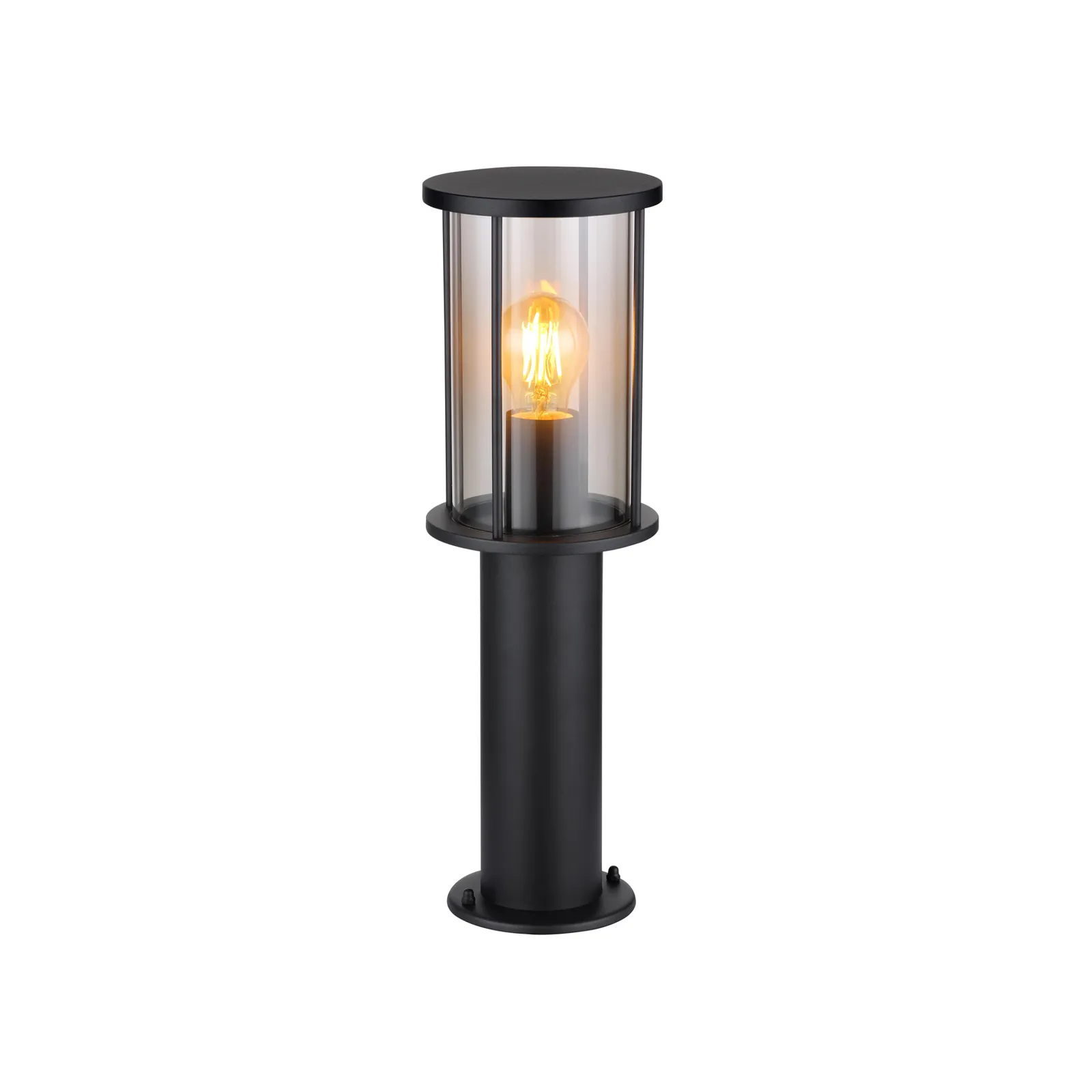 Lampioncino Gracey, altezza 45 cm, nero, acciaio inossidabile, IP54