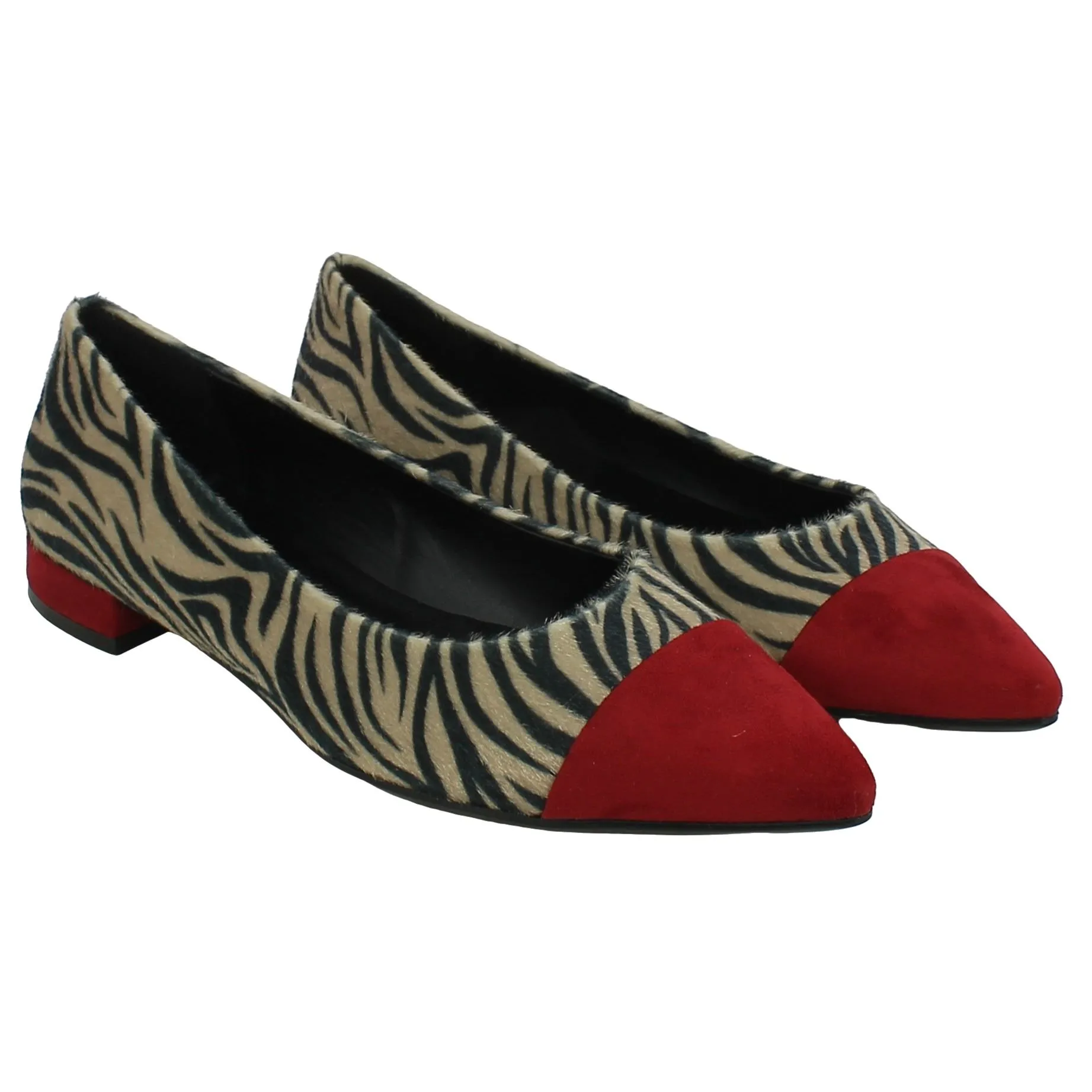 L'Angolo  Ballerine da Donna L'Angolo Zebra e Rosso 