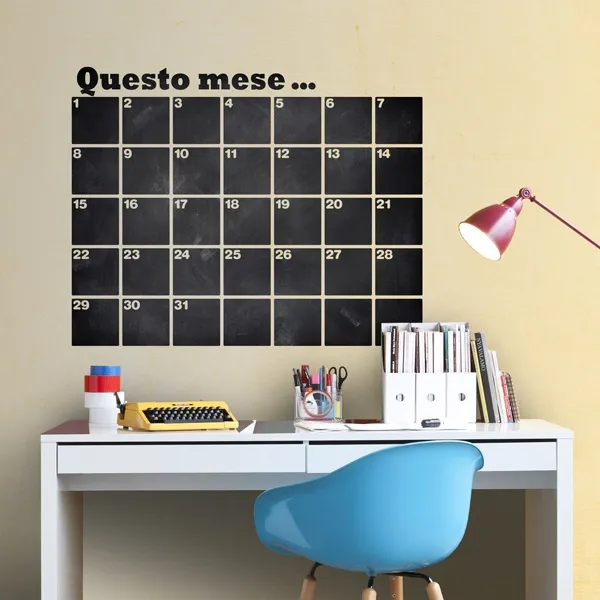 Lavagna Calendario degli Organizzatori italiano - ADESIVI MURALI