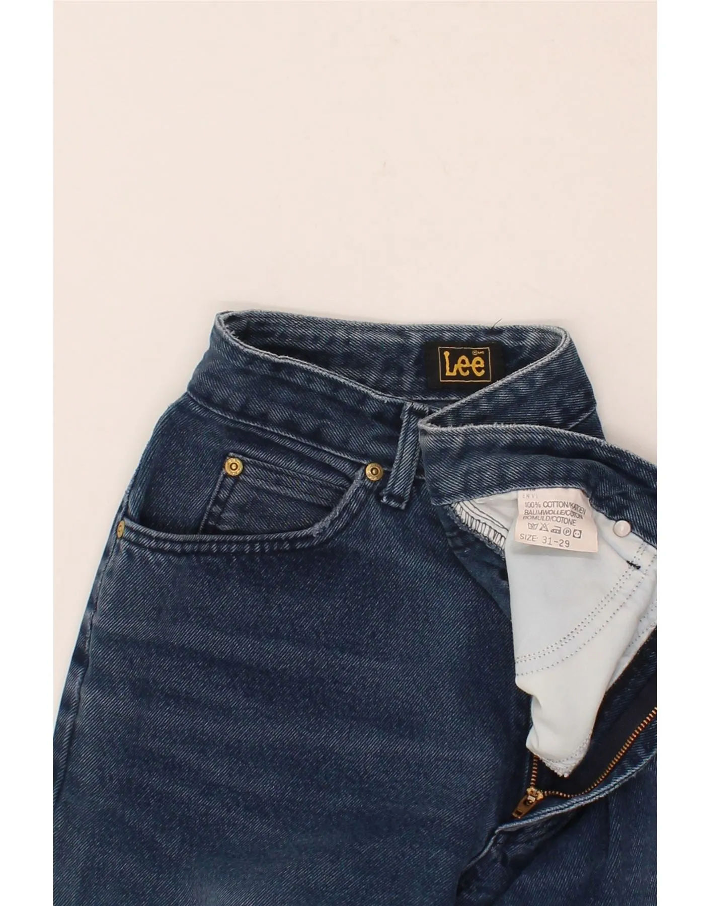 LEE Womens Tapered Jeans W31 L29 Blue Cotton