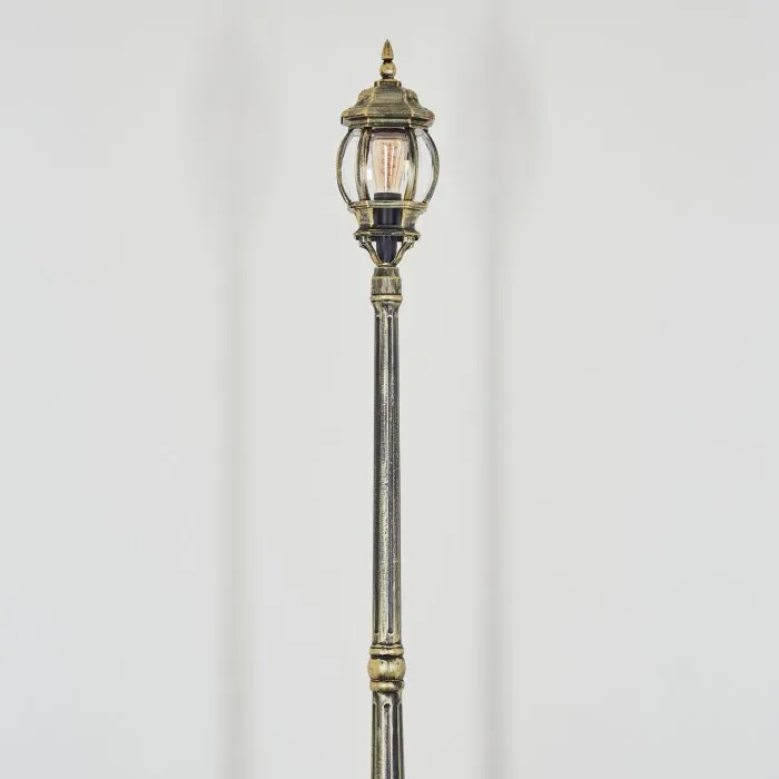 Lentua Lampione multibraccia, Illuminazione viale Oro, Nero, 1-Luce