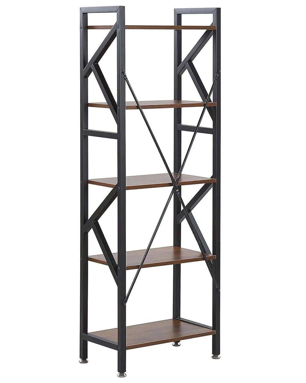Libreria a 5 ripiani DALE 150 cm Marrone scuro