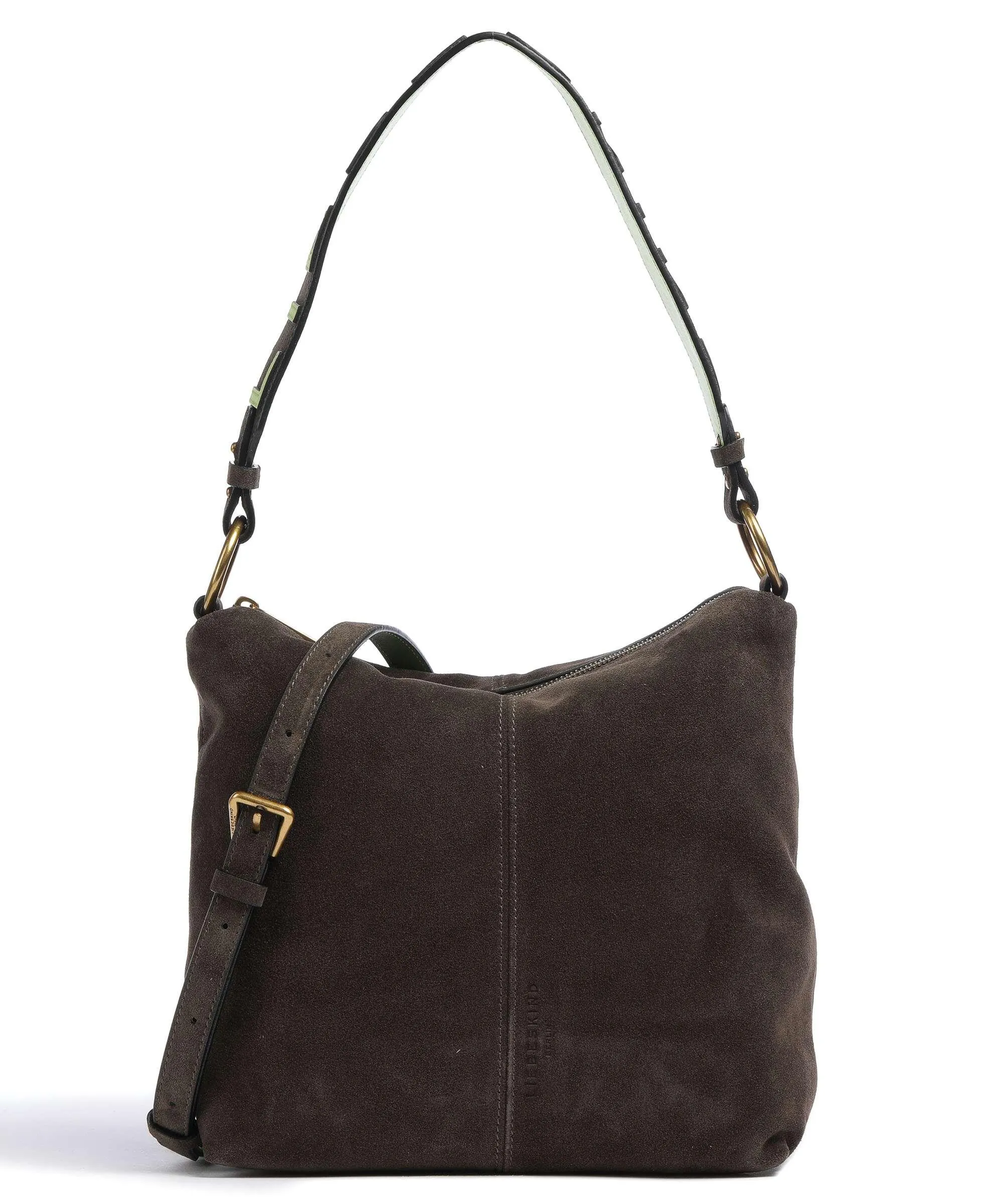  Liebeskind Aissa Hydro Suede S Borsa hobo pelle ruvida marrone scuro  