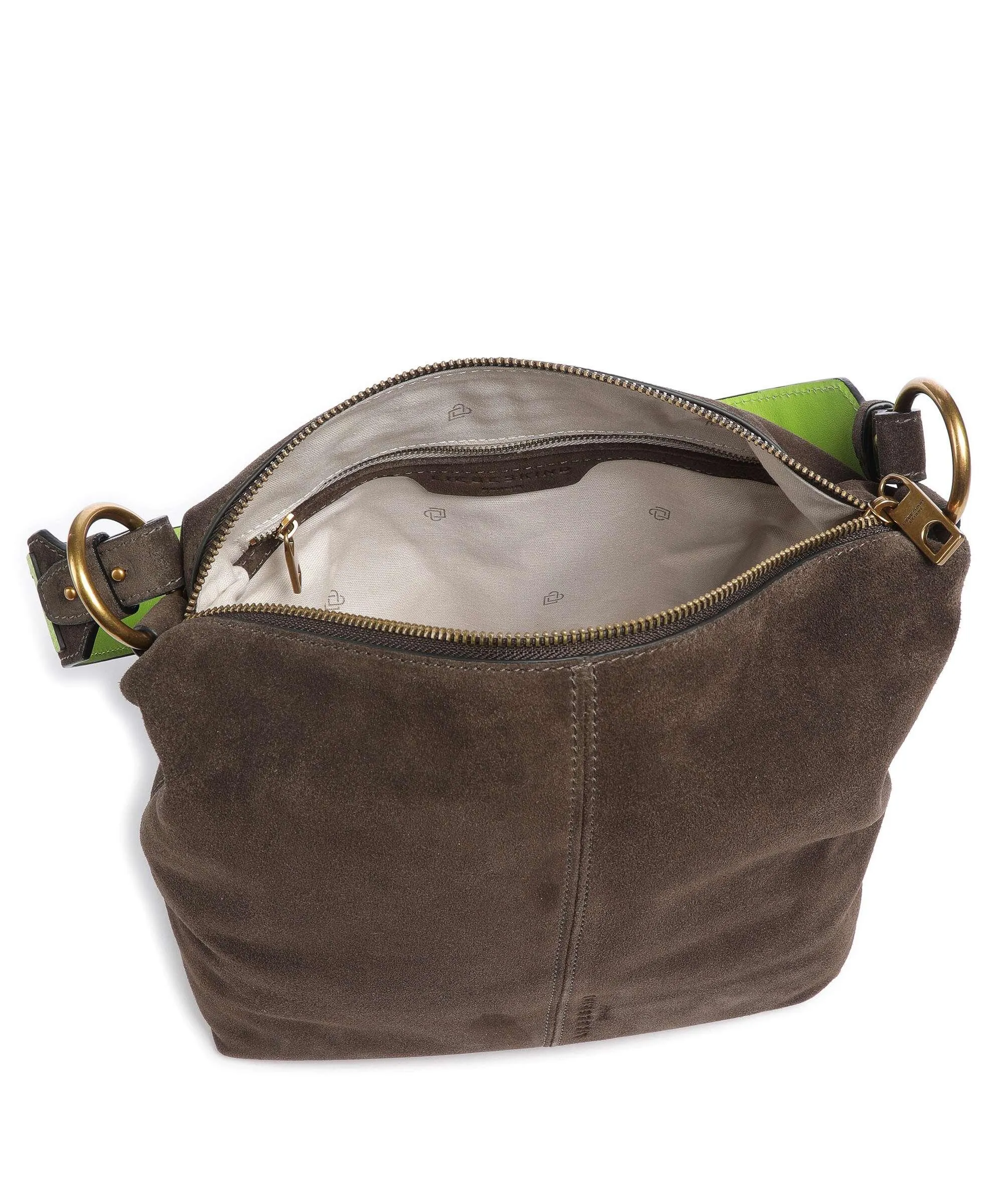  Liebeskind Aissa Hydro Suede S Borsa hobo pelle ruvida marrone scuro  
