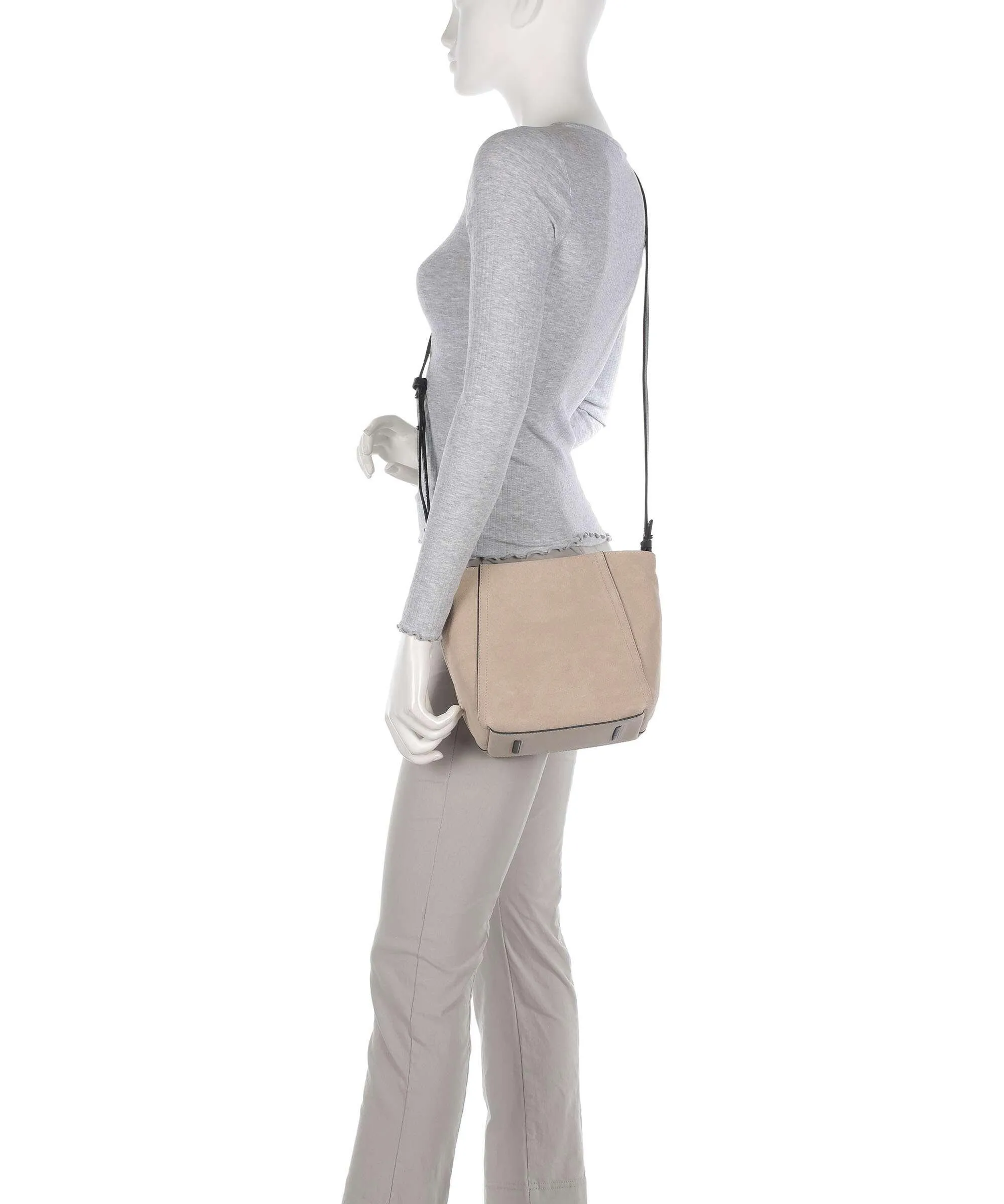  Liebeskind Chudy Suede S Borsa a tracolla pelle bovina ruvida beige  