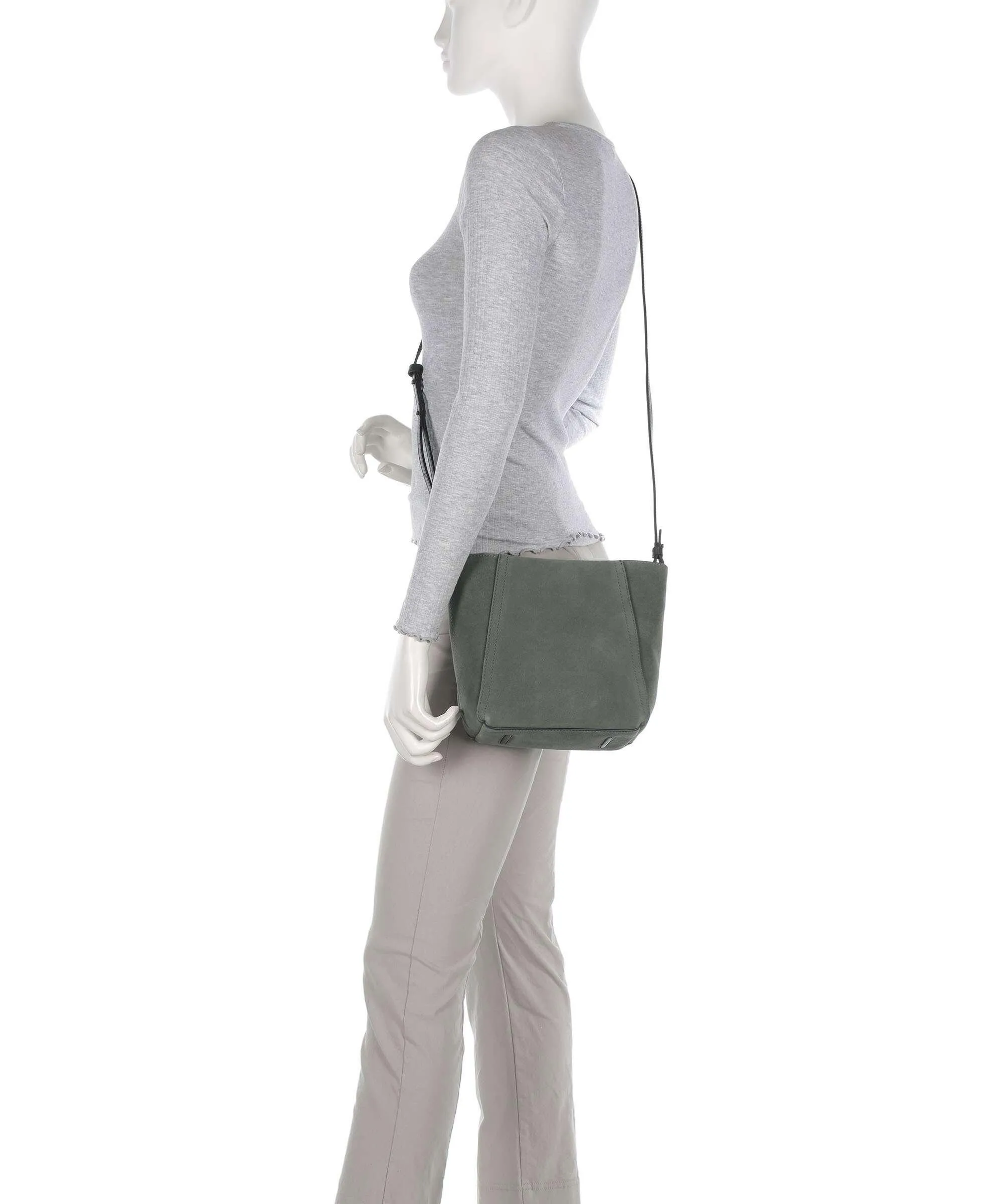  Liebeskind Chudy Suede S Borsa a tracolla pelle bovina ruvida verde scuro  