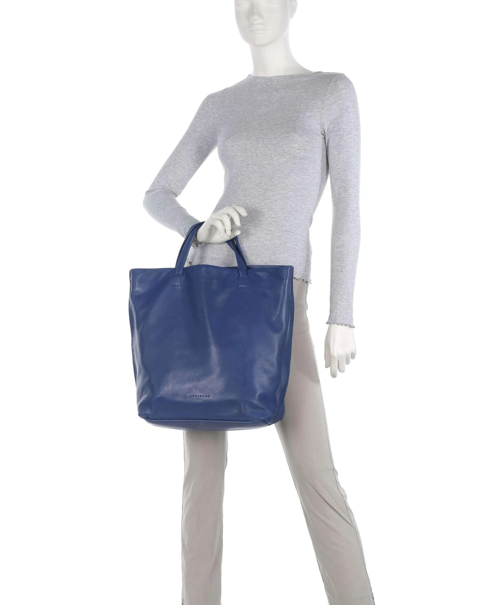  Liebeskind Hera Sheep Natural L Borsa a mano pelle di pecora blu  