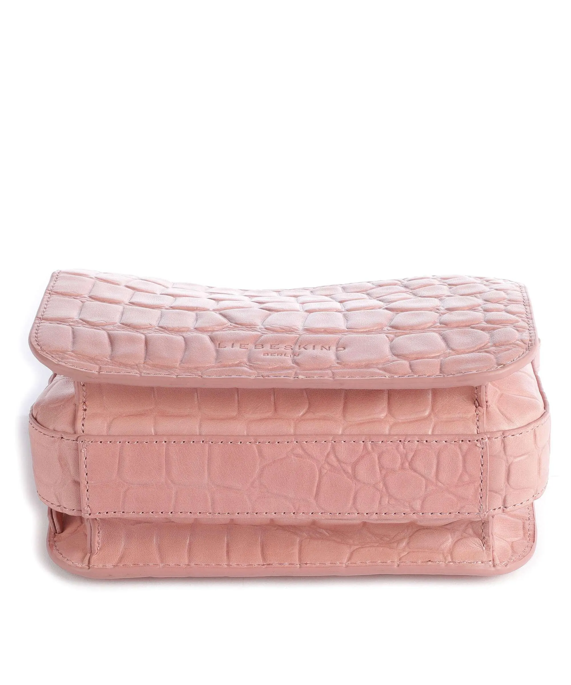  Liebeskind Luka Waxy Croco Borsa a tracolla pelle in rilievo rosa antico  